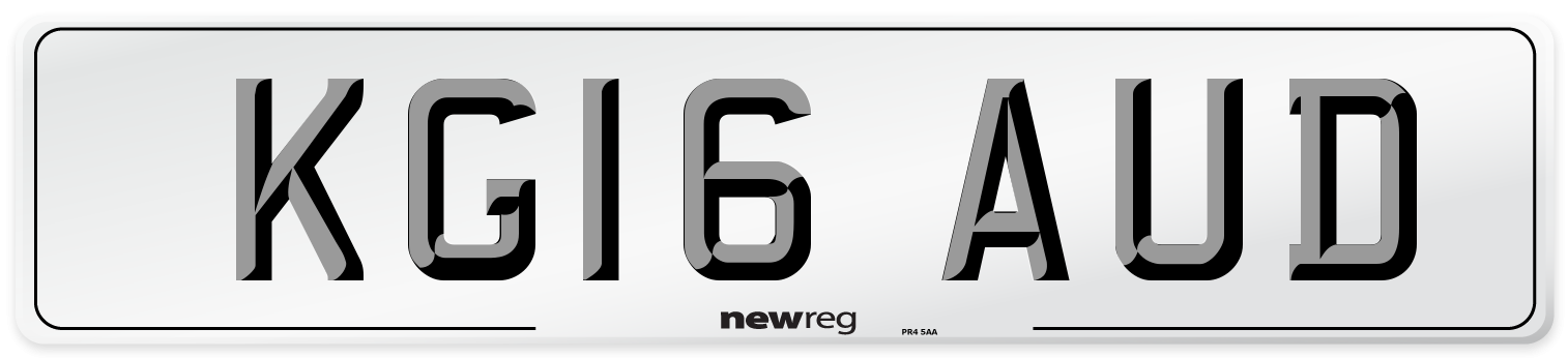 KG16 AUD Number Plate from New Reg